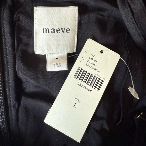 ANTHROPOLOGIE Maeve Sequins Bling Cocktail Party Striped Midi Dress Size L NWT - Picture 10 of 12